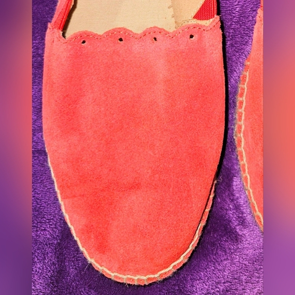 Espadrilles Seude Slip On Designer Loafers Talbots Cherry Coral Comfy 7.5 NWOT - Picture 6 of 8